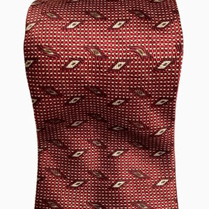 GEOFFREY BEENE Rust Architectural Silk Tie
